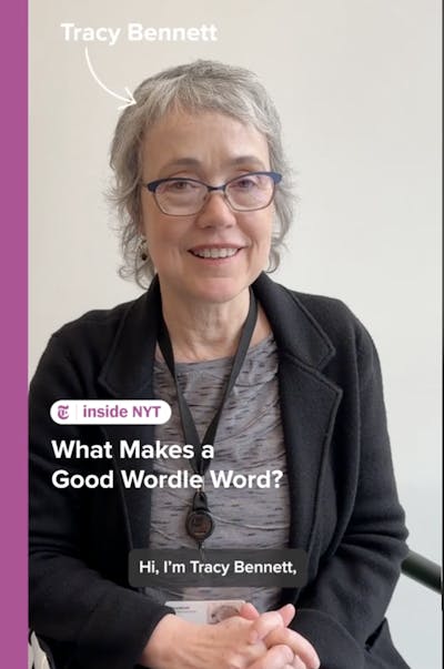 Tracy Bennett Explaining What Makes a Good Wordle Word on TikTok