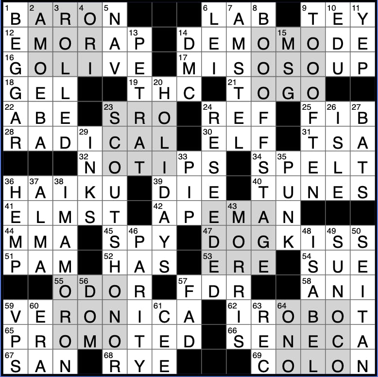NYT Crossword puzzle from August 20, 2025 — the day after the launch of PIPS.