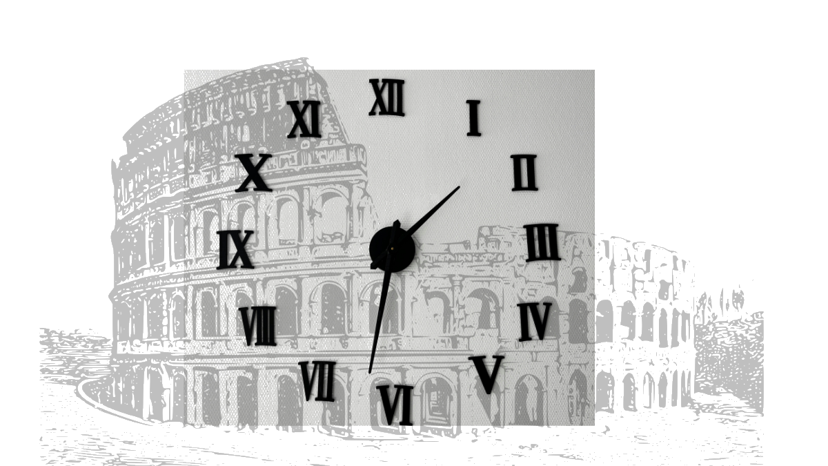 Roman numeral clock, reflecting common crossword clue patterns