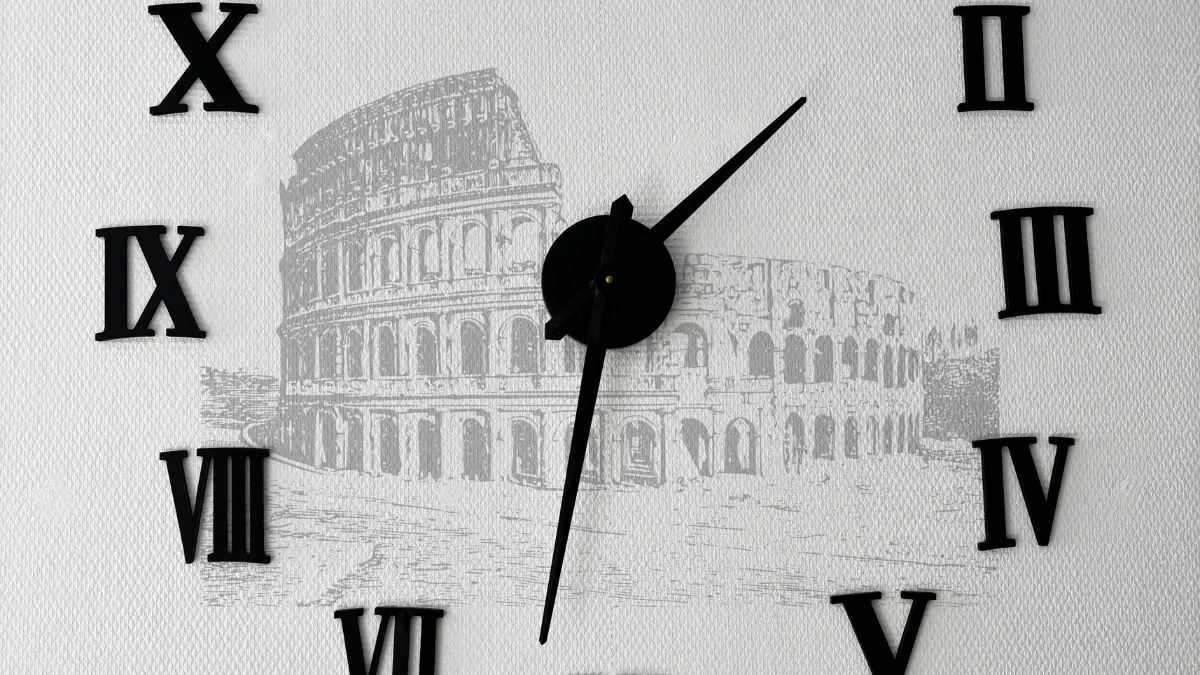 Roman numeral clock, reflecting common crossword clue patterns